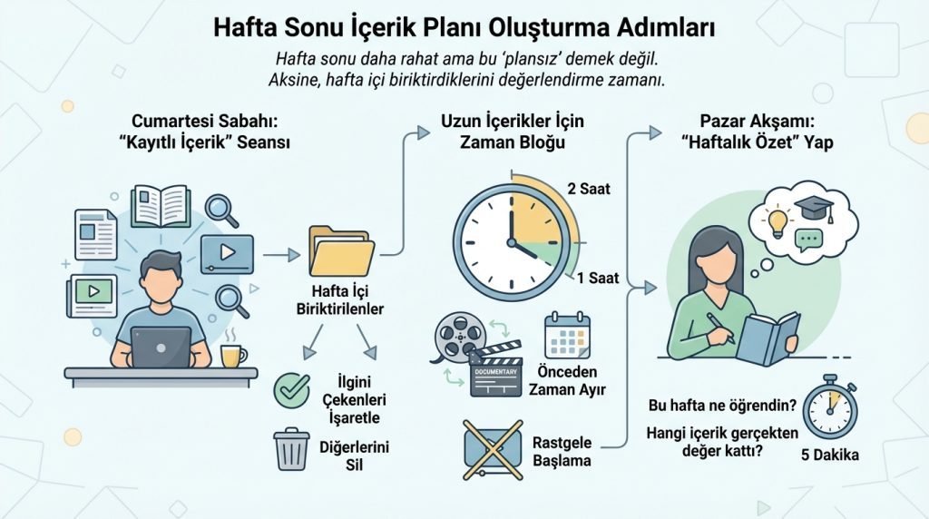 Hafta Sonu İçerik Planı Oluşturma Adımları
