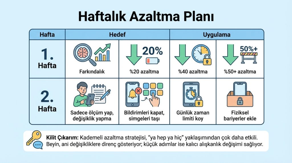 Haftalık Azaltma Planı