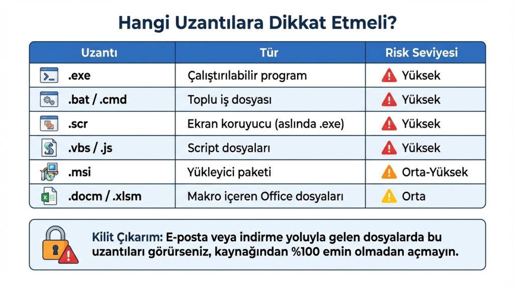 Hangi Uzantılara Dikkat Etmeli?