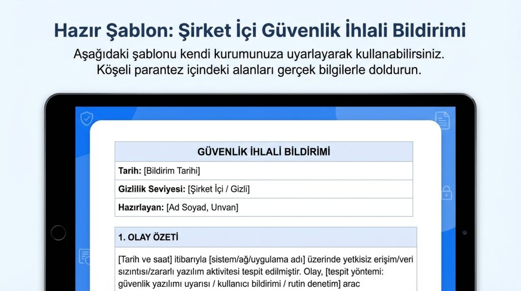 Hazır Şablon: Şirket İçi Güvenlik İhlali Bildirimi