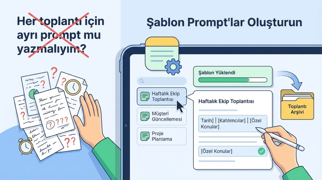 Yapay Zekâ ile Toplantı Ajandası Hazırlama 2 Her toplantı için ayrı prompt mu yazmalıyım?