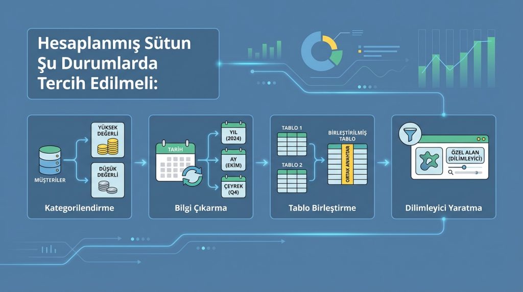Hesaplanmış Sütun Şu Durumlarda Tercih Edilmeli: