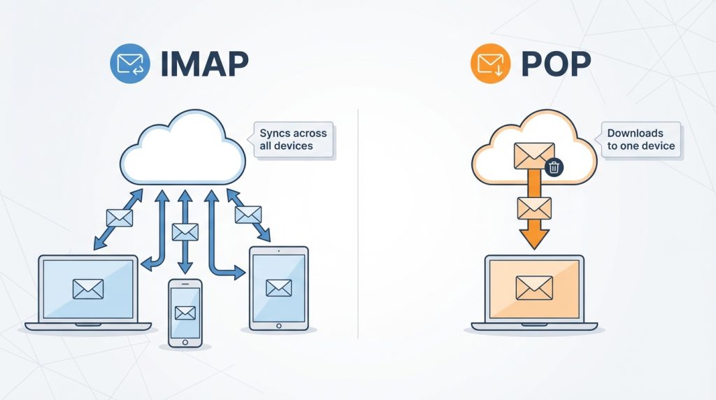 IMAP ve POP arasında hangisini seçmeliyim?