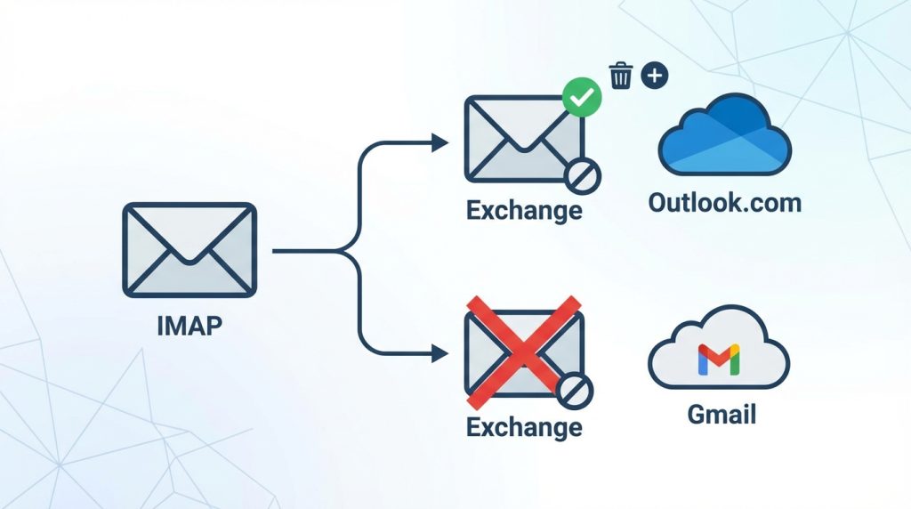 IMAP'tan Exchange'e geçiş yapabilir miyim?