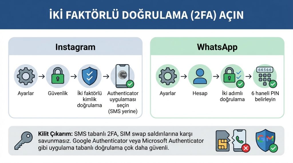 İki Faktörlü Doğrulama (2FA) Açın