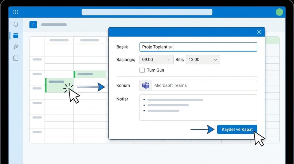 İlk Etkinliğinizi Oluşturma