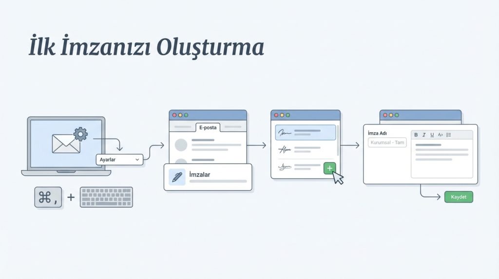 Outlook for Mac'te Birden Fazla İmza Yönetimi 2 İlk İmzanızı Oluşturma
