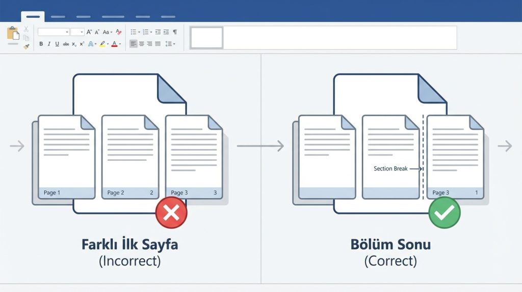 İlk iki sayfayı numarasız bırakabilir miyim?