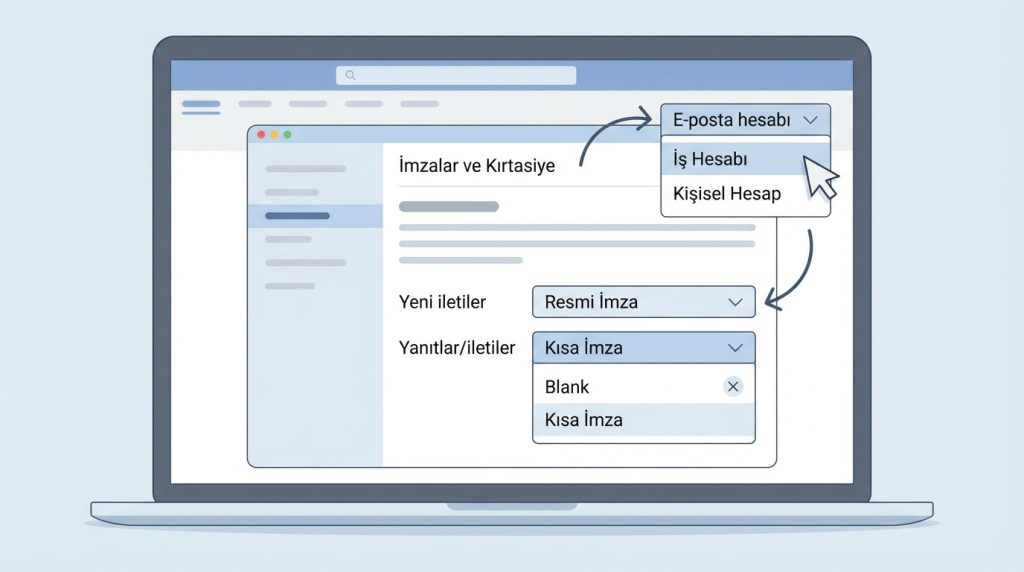 İmzaları Hesaplara ve Mesaj Türlerine Atama
