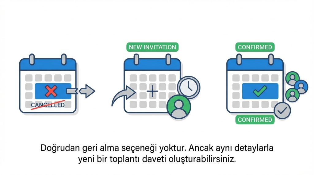 İptal ettiğim toplantıyı geri alabilir miyim?