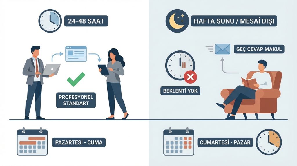 İş bağlantılarına ne kadar hızlı dönmeliyim?