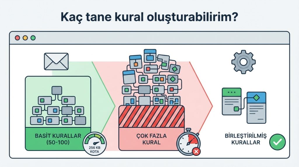Kaç tane kural oluşturabilirim?