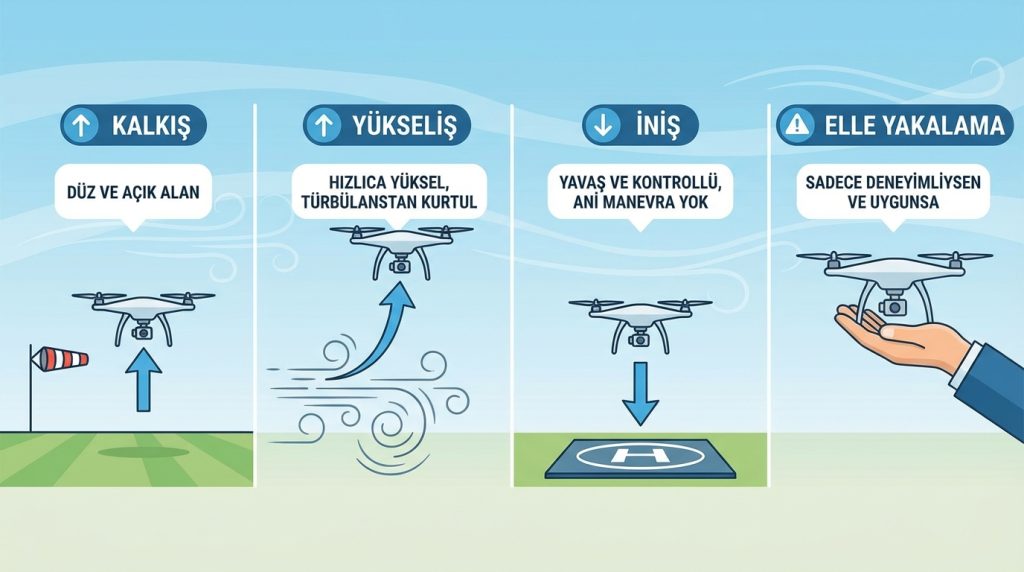 Rüzgâr drone uçuşunu nasıl etkiler? 4 Kalkış ve İniş Stratejileri