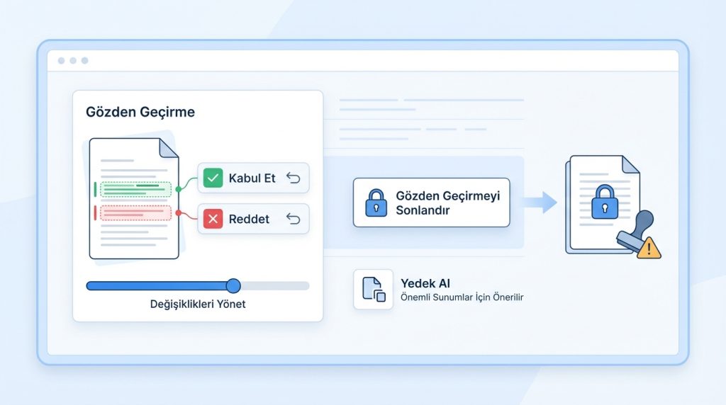 Karşılaştırma işlemini geri alabilir miyim?