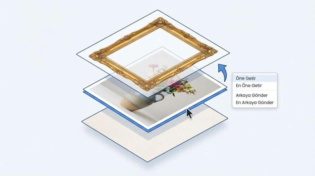 PowerPoint’te Resim Ekleme ve Düzenleme 4 Katman Sıralaması