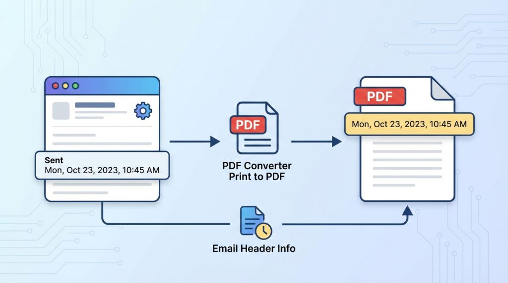 Kaydedilen PDF'in tarih ve saat bilgisi doğru mu?