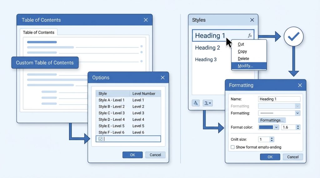 Kendi özel stilimi oluşturup içindekiler tablosuna dahil edebilir miyim?