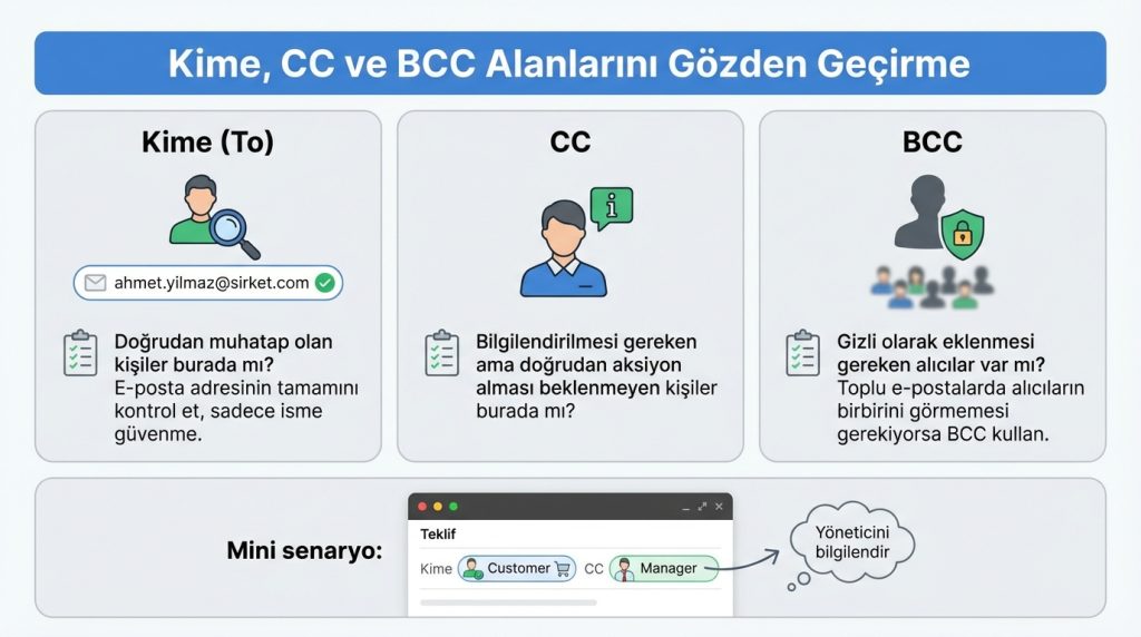 Kime, CC ve BCC Alanlarını Gözden Geçirme