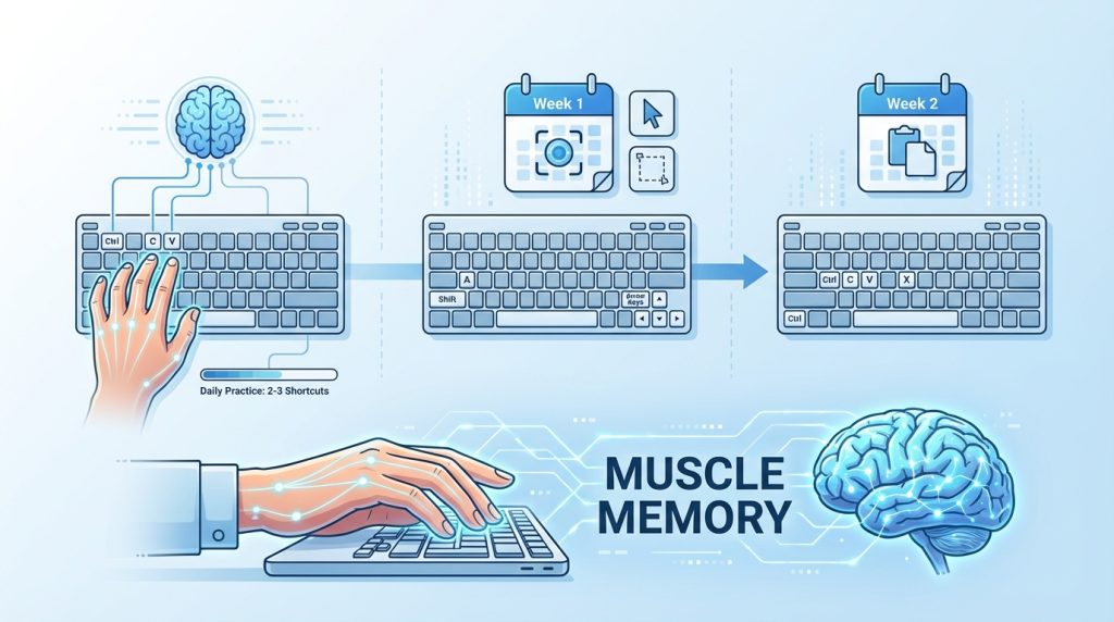 Kısayolları nasıl daha hızlı ezberleyebilirim?