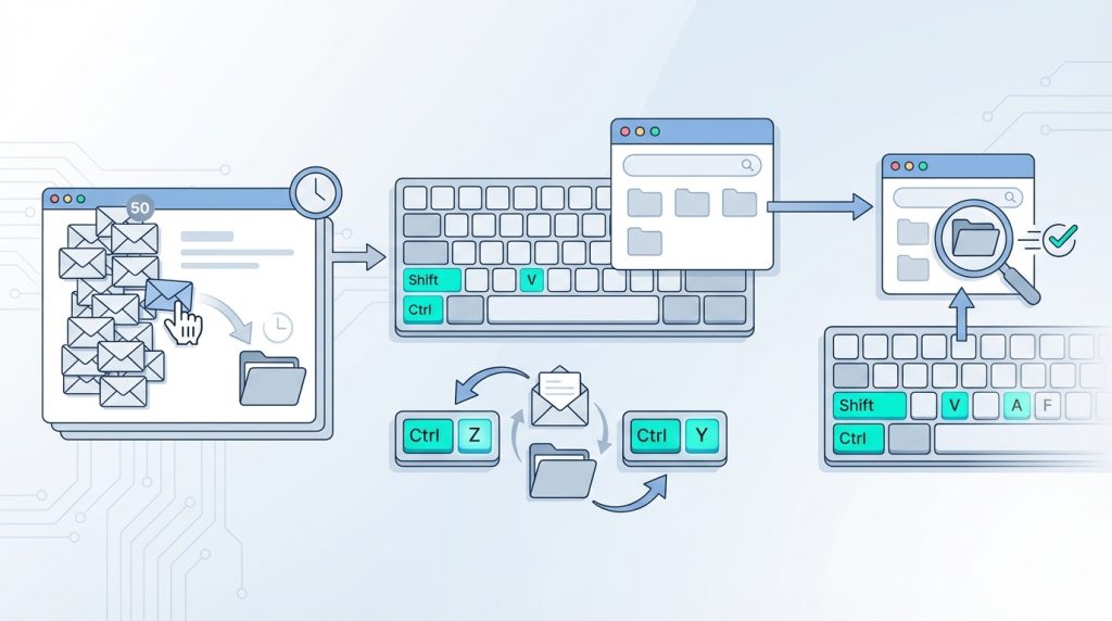 Outlook’ta Klasörler Arası Taşıma: Hızlı Yöntemler 3 Klavye Kısayolları