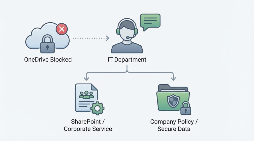 Kurumsal hesabımda OneDrive paylaşımı engellenmiş, ne yapabilirim?