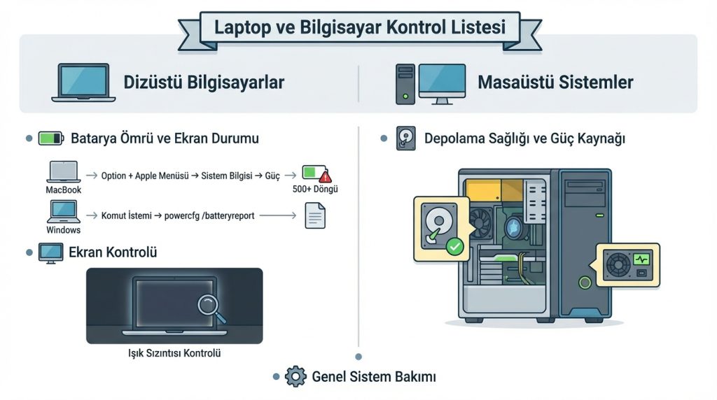 Laptop ve Bilgisayar Kontrol Listesi