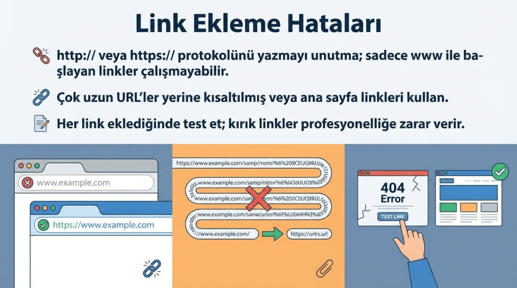 Link Ekleme Hataları