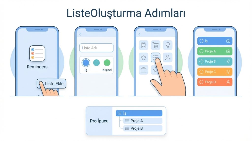 ListeOluşturma Adımları
