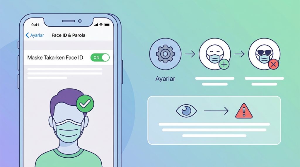 iPhone’da Face ID Kurulumu ve Doğru Kullanım İpuçları 2 Maskeyle Face ID Kullanımı