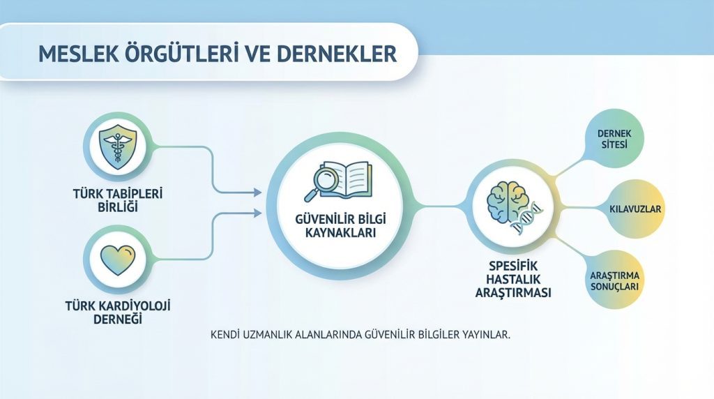 İnternette sağlık bilgisi doğrulama: güvenilir kaynak kontrol listesi 4 Meslek Örgütleri ve Dernekler