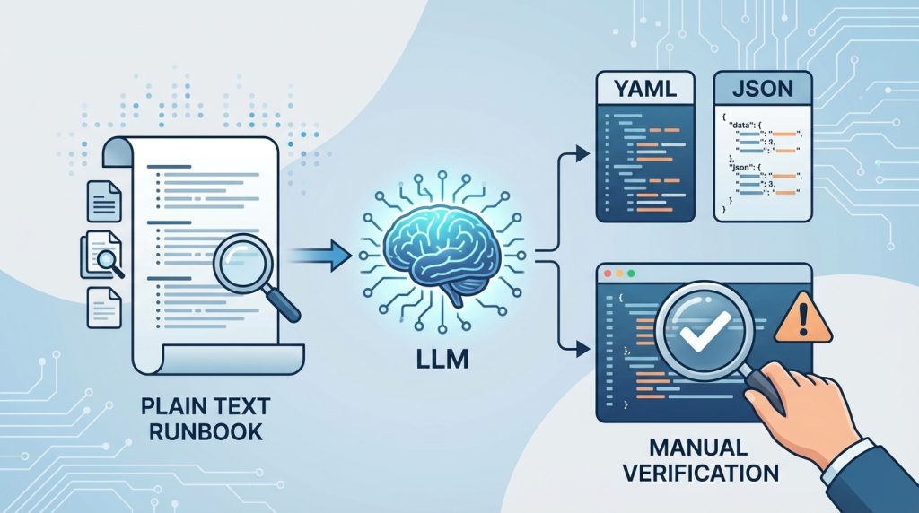 Mevcut runbook'larımı otomatik olarak yapılandırılmış formata çevirebilir miyim?