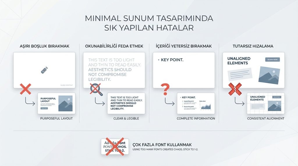 Minimal Sunum Tasarımında Sık Yapılan Hatalar
