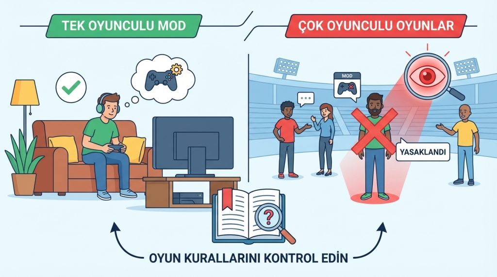 Mod kullanınca online yasaklanır mıyım?