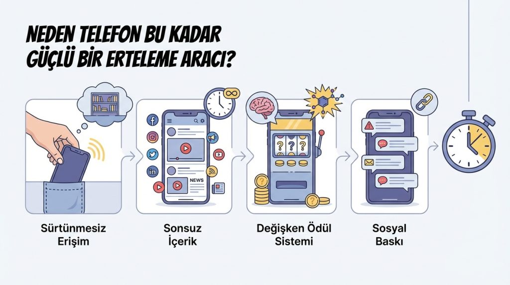 Neden Telefon Bu Kadar Güçlü Bir Erteleme Aracı?
