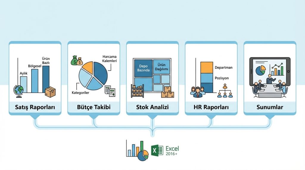 Excel PivotChart Nedir? PivotTable’dan Grafik Üretme Rehberi 2 Nerede Kullanılır?