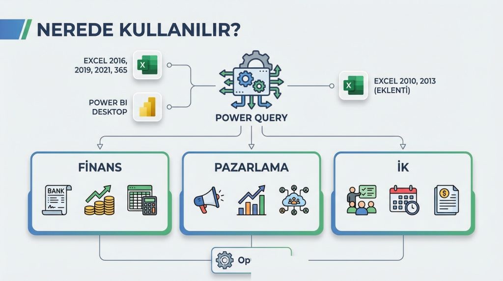 Excel Power Query Nedir? Veriyi İçe Aktar, Temizle, Dönüştür Mantığı 2 Nerede Kullanılır?
