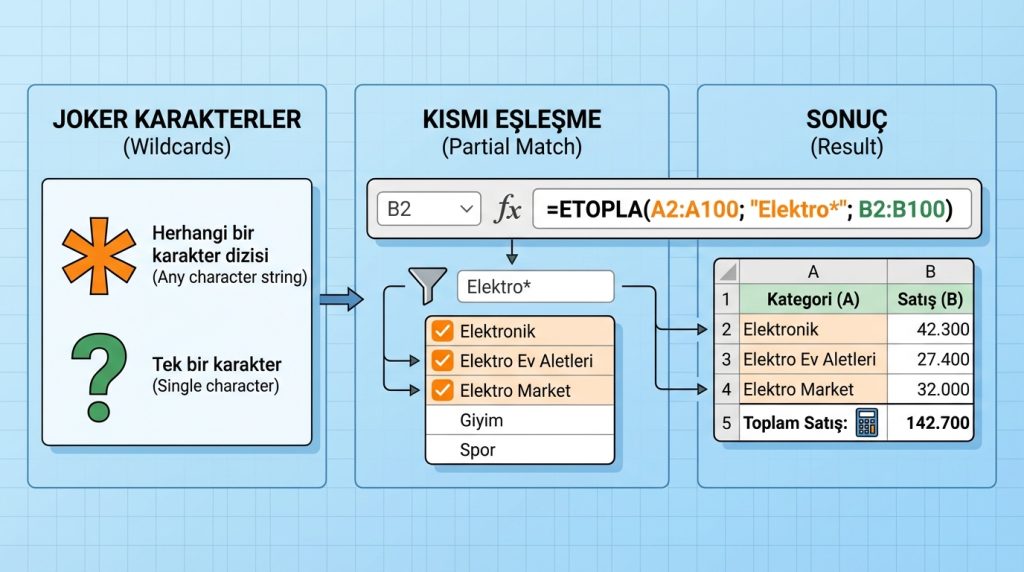Örnek 4: Joker Karakterlerle Kısmi Eşleşme