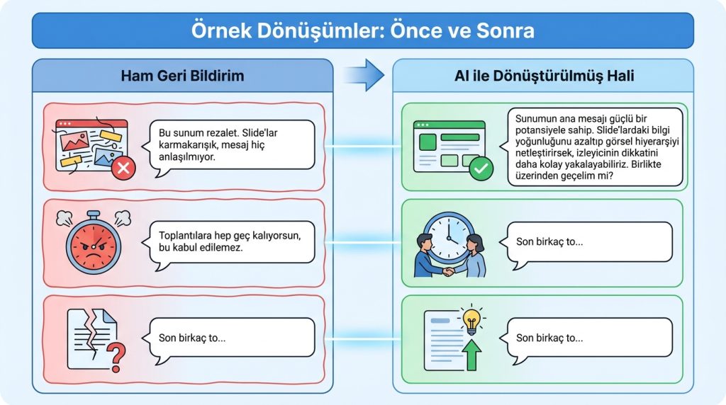 Örnek Dönüşümler: Önce ve Sonra