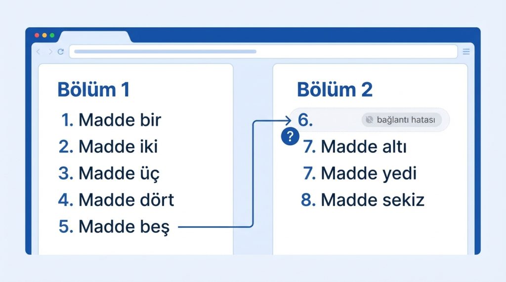Otomatik Liste Bağlama Özelliği