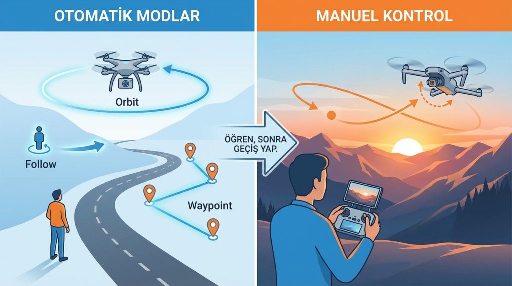 Otomatik çekim modları mı, manuel kontrol mü?