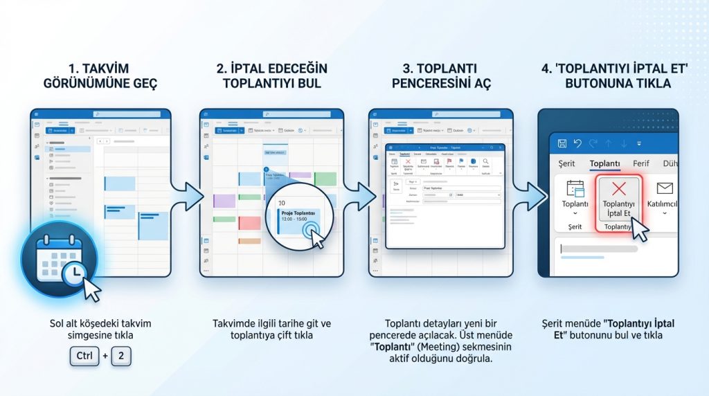 Outlook Masaüstü'nde Toplantı Nasıl İptal Edilir?