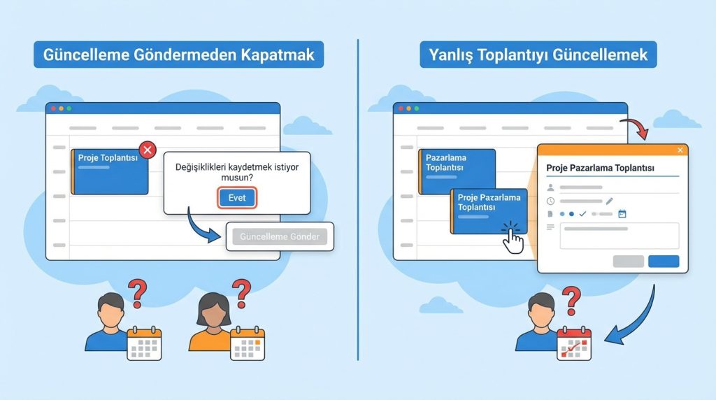 Outlook Toplantı Güncellemelerinde Yaygın Hatalar