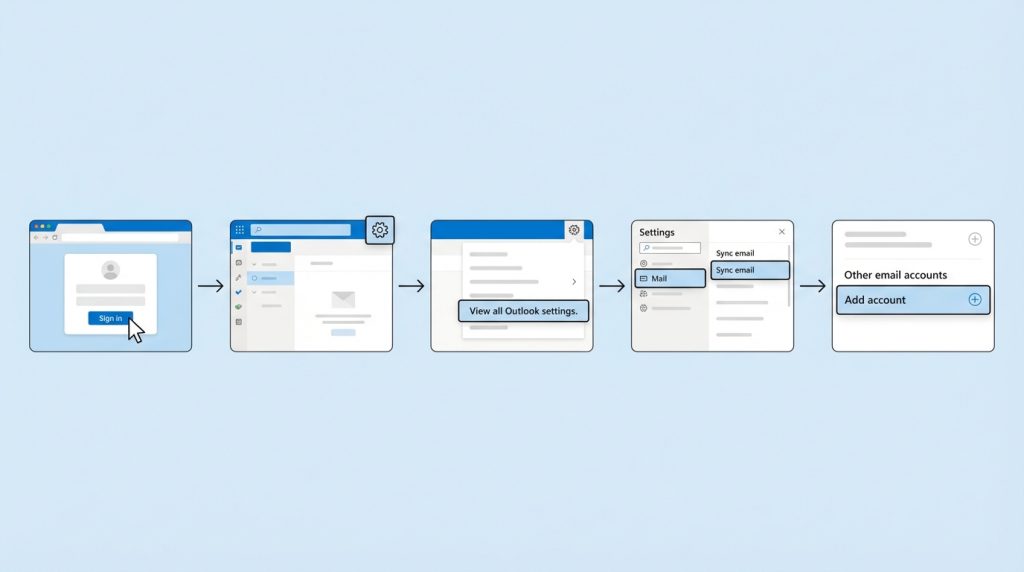 Outlook Web (Outlook.com) Üzerinden Hesap Ekleme