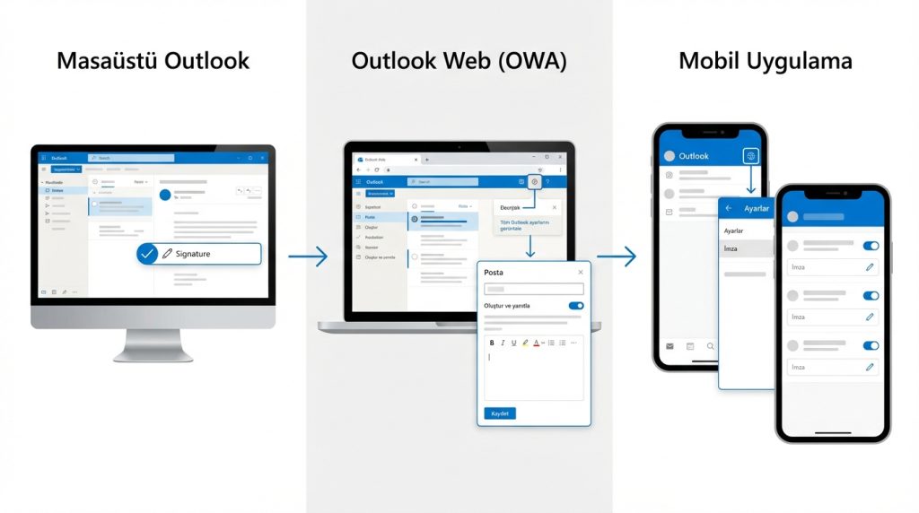 Outlook’ta İmza Neden Görünmüyor? Çözüm Kontrol Listesi 3 Outlook Web ve Mobil Uygulamada İmza Sorunu