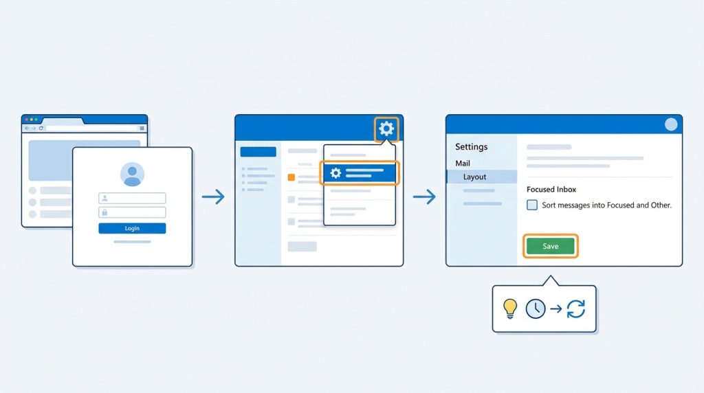 Outlook’ta Focused Inbox Nedir ve Nasıl Kullanılır? 2 Outlook Web'de Focused Inbox Nasıl Açılır?