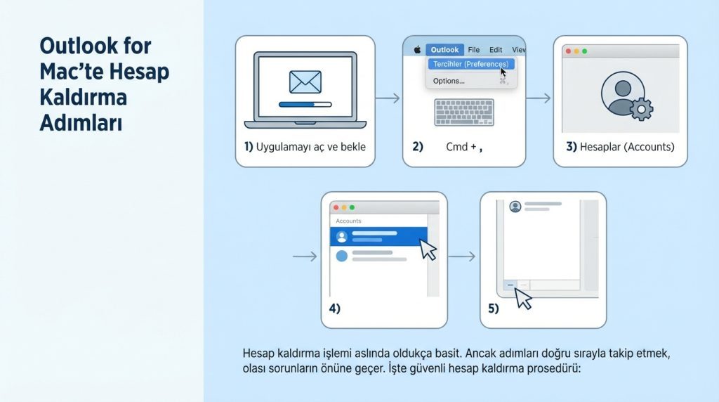 Outlook for Mac'te Hesap Kaldırma ve Yeniden Ekleme Güvenli Yol 2 Outlook for Mac'te Hesap Kaldırma Adımları