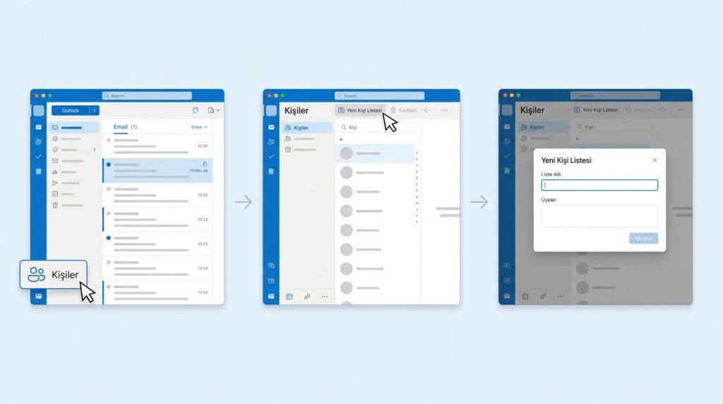 Outlook for Mac'te Kişi Grubu Oluşturma Adımları