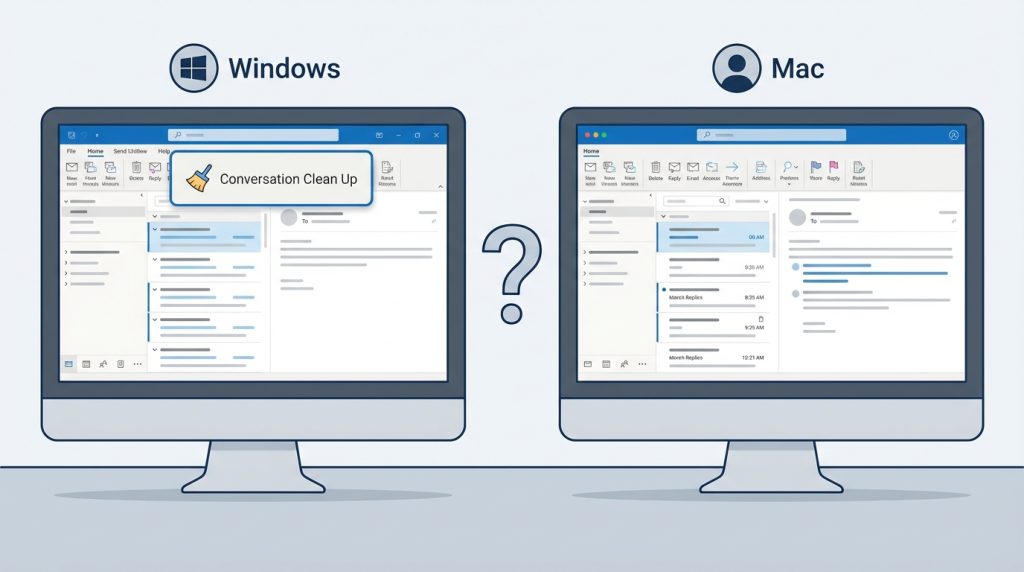 Outlook for Mac'te Hızlı Temizlik için Konuşma Temizleme Mantığı 2 Outlook for Mac'te Konuşma Temizleme Var mı?