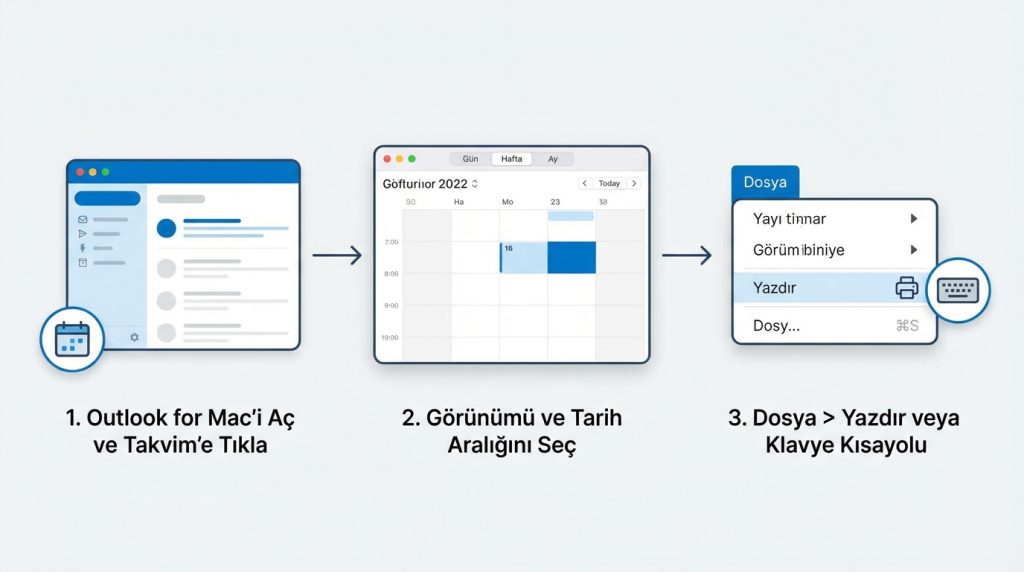 Outlook for Mac'te Takvim Yazdırma Adımları