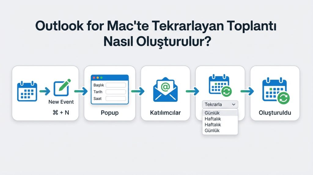 Outlook for Mac'te Tekrarlayan Toplantı Nasıl Oluşturulur?